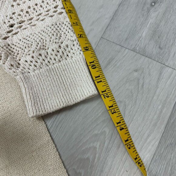 A.L.C. Corinne Mini Dress Crochet Knit Size M Off White Cream Ivory READ - Picture 9 of 9